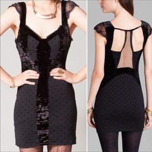 Free People Velvet Madeline Bodycon Mini Dress size medium NWT